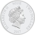 Pièce de monnaie 2 Dollars Niue 2017 1 once argent BE – Chewbacca