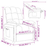 vidaXL Fauteuil de massage Marron Tissu