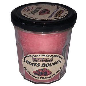 Bougie fabriquée en france 40 heures fruits rouges