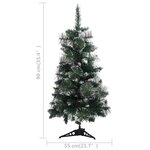 vidaXL Sapin de Noël artificiel pré-éclairé et supports vert 90 cm PVC