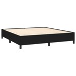 vidaXL Lit à sommier tapissier avec matelas Noir 180x200 cm Tissu