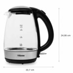 Tristar bouilloire électrique 2200 w 1 7 l verre