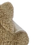Tapis en laine effet peau de bête - beige à poils longs - 75 x 110 cm