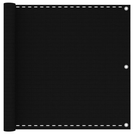 vidaXL Écran de balcon Noir 90x300 cm PEHD