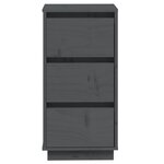 vidaXL Buffets 2 Pièces Gris 32x34x75 cm Bois massif de pin