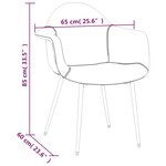 vidaXL Chaise à manger Gris foncé Tissu