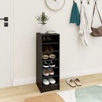 vidaXL Armoire à chaussures Gris brillant 31 5x35x92 cm Aggloméré