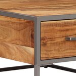vidaXL Table basse 75 x 75 x 35 cm Bois solide d'acacia