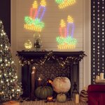 vidaXL Figurines de bougies de Noël avec 144 LED 2 Pièces 70x42 cm