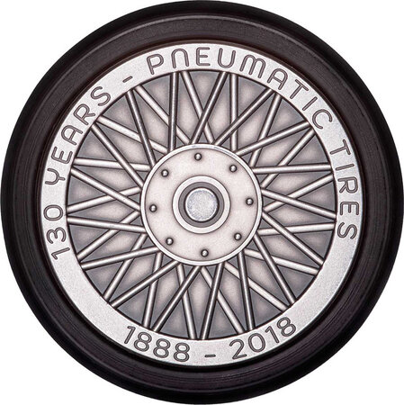 Pièce de monnaie en Argent 5 Dollars g 65.6 Millésime 2018 PNEUMATIC TIRES