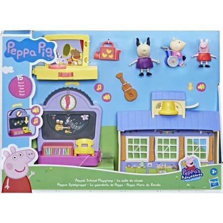 Peppa pig - peppa's adventures - la salle de classe - jouet préscolaire avec phrases et sons - des 3 ans