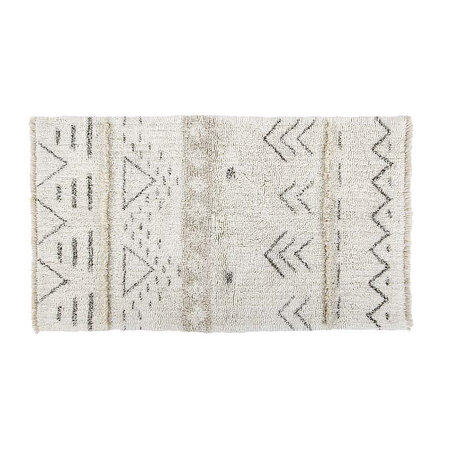 Tapis bohème beige à motifs - 80 x 140 cm