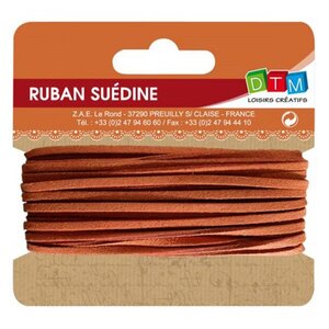 Ruban suédine 5 m - Orange