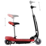 vidaXL Trottinette électrique avec selle et LED 120 W Rouge