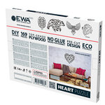Puzzle mural en bois - Coeur 61 5 cm