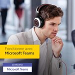 Jabra evolve2 40 casque pc mono ecouteurs certifié microsoft teams à réduction du bruit avec technologie d`appel à 3 microphones