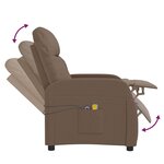 vidaXL Fauteuil électrique de massage Marron Tissu