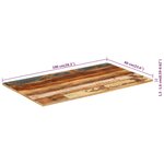 vidaXL Dessus de table rectangulaire 60x100 cm 15-16 mm Bois récupéré