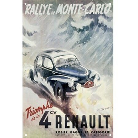 Affiche rallye de monté carlo 50 x 70 cm
