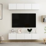 vidaXL Meubles TV 4 Pièces Blanc 80x30x30 cm Aggloméré