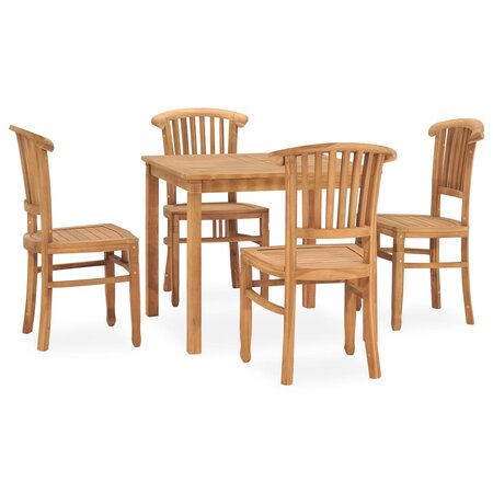 vidaXL Ensemble de salle à manger de jardin 5 Pièces Bois de teck solide