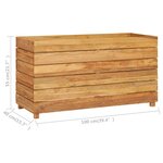 vidaXL Lit surélevé 100x40x55 cm Bois massif de teck et acier