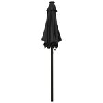 vidaXL Parasol avec lumières LED Noir 200x211 cm Aluminium