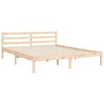 vidaXL Cadre de lit avec tête de lit King Size bois massif