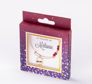 Bracelet melanie avec perles rouges