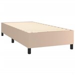 vidaXL Lit à sommier tapissier avec matelas Cappuccino 80x200 cm
