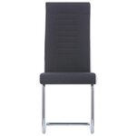 vidaXL Chaises à manger cantilever lot de 2 noir tissu