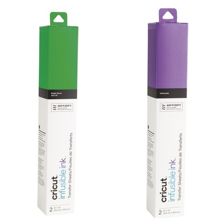 4 feuilles de transfert - Violet/ Vert - Cricut