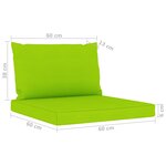 vidaXL Salon de jardin 9 Pièces avec coussins vert vif