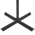 vidaXL Parasol d'extérieur et poteau en aluminium 460 x 270 cm Noir