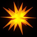 vidaXL Étoiles de Moravie avec LED 3 Pièces pliable jaune 43 cm