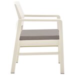 vidaXL Salon de jardin 3 Pièces Plastique Blanc