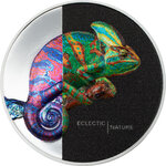 Pièce de monnaie en Argent 5 Dollars g 31.1 (1 oz) Millésime 2023 Eclectic Nature CHAMELEON