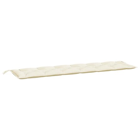 vidaXL Coussin de banc de jardin blanc crème 200x50x7 cm tissu oxford