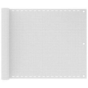 vidaXL Écran de balcon en PEHD 75 x 600 cm Blanc