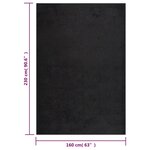 vidaXL Tapis shaggy à poils longs Noir 160x230 cm