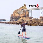 Paddle gonflable vulk 9'8 - 299 x 81 x 13 cm - stand up paddle avec pagaie  leash  pompe et sac de transport