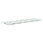 vidaXL Coussin de banc de jardin motif de feuilles 200x50x7 cm tissu