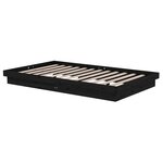 vidaXL Cadre de lit Noir Bois massif 120x200 cm