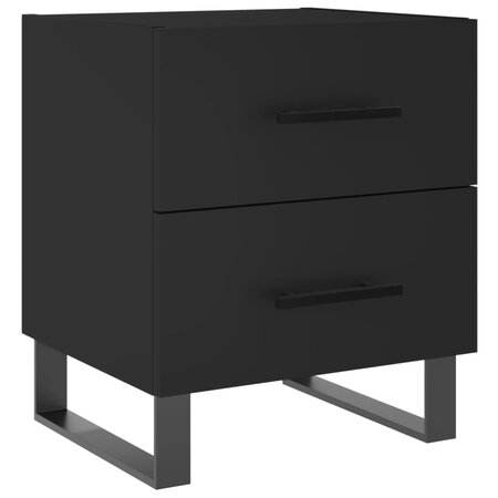 vidaXL Table de chevet noir 40x35x47 5 cm bois d’ingénierie