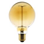 Ampoule Déco filament carbone Globe Ø95 25W E27 2700K (blanc chaud)
