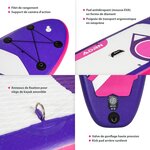Paddle Gonflable CARVER 9' 30'' 5'' (274x76x12,7cm) avec Pompe, Pagaie, Leash et Sac de transport