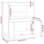 vidaXL Buffet Gris 60x34x75 cm Bois massif de pin