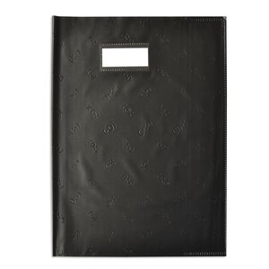 Protège-cahier Styl'SMS 24x32 cm pvc 120 avec Porte-étiquette Noir ELBA