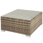Tectake Salon bas de jardin MILAN 5 places - marron naturel