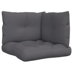 vidaXL Coussins de palette 3 Pièces anthracite tissu
